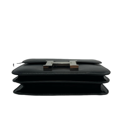 Used HERMES Solid color Constance Shoulder Bag Black