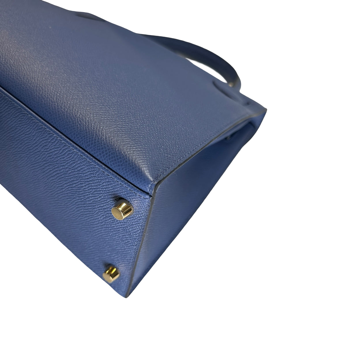 Used HERMES Epsom Kelly 28 with strap Handbag Blue Gold