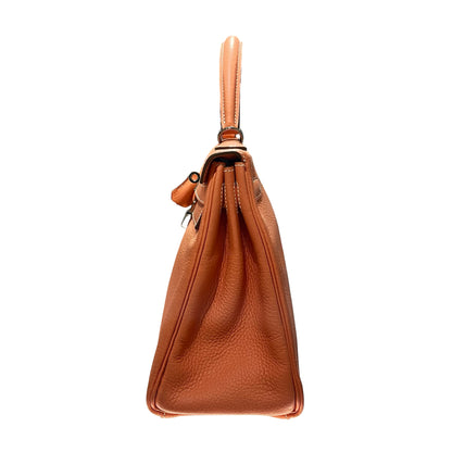 HERMÈS Kelly 28 Handbag Orange (93) PHW