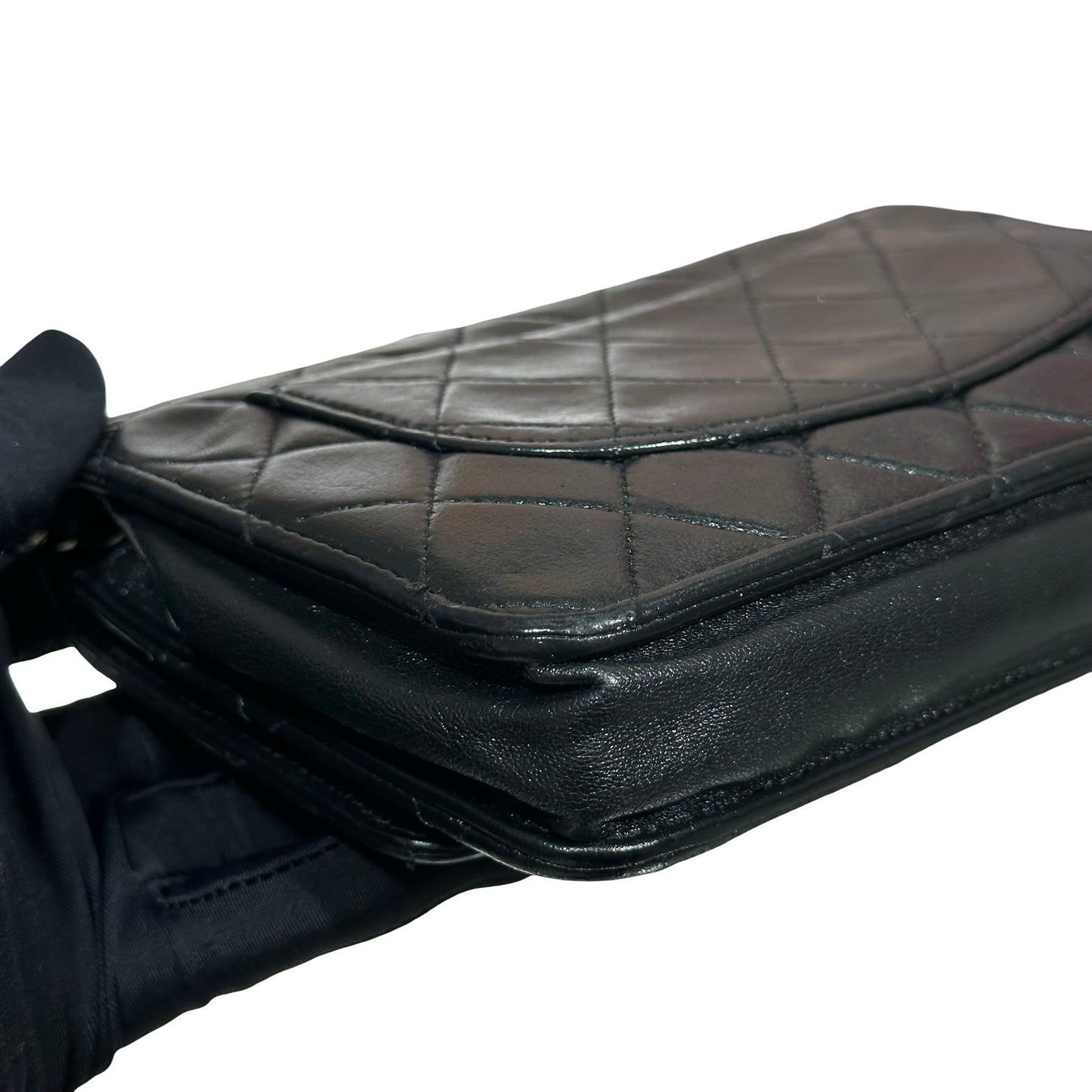 CHANEL LARGE WOC BLACK LAMBSKIN PHW [3000599]