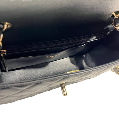 CHANEL MINI FLAP 20 CM BLACK LAMBSKIN GHW [3001063]