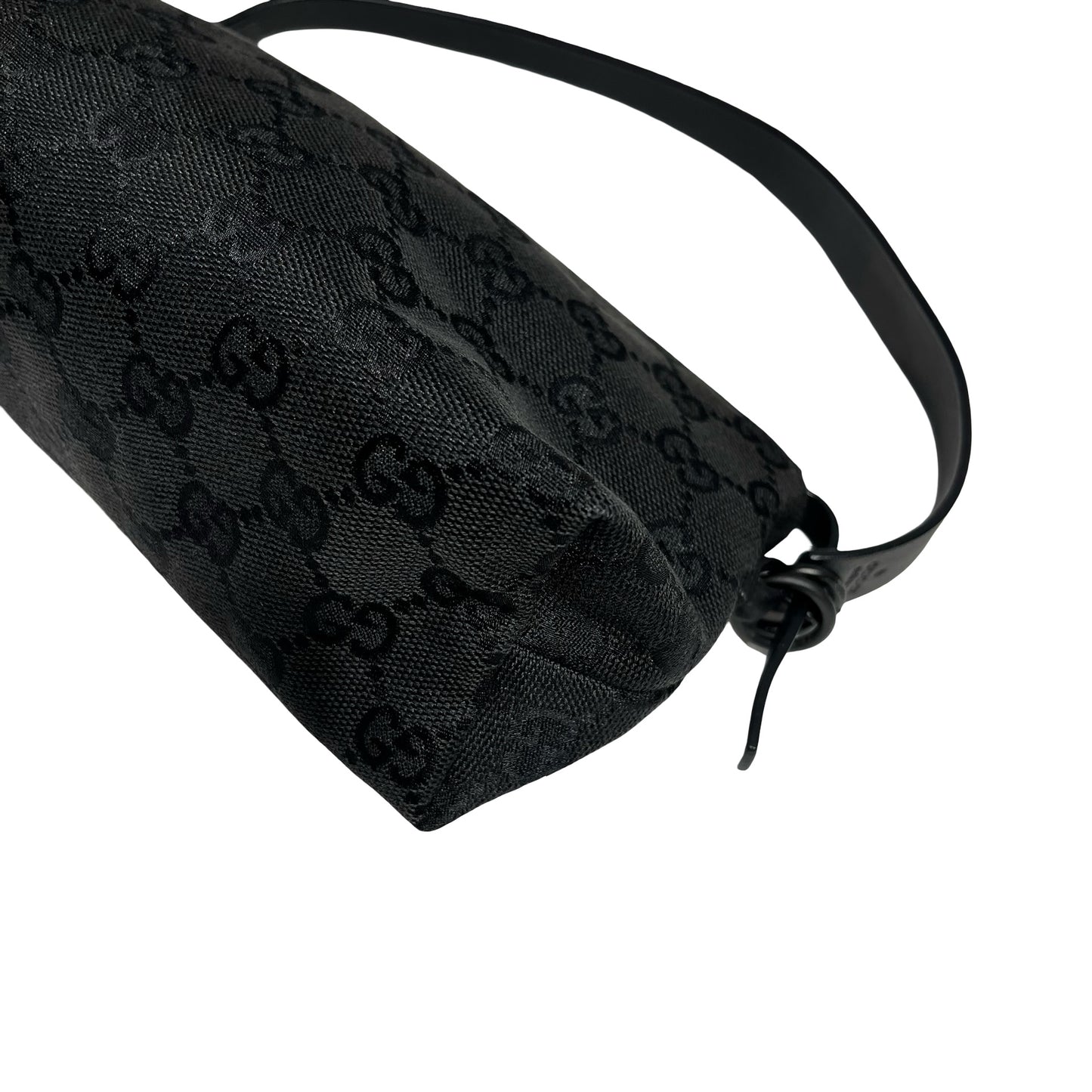 GUCCI BLACK CANVAS SHOULDER POUCH [3000653]