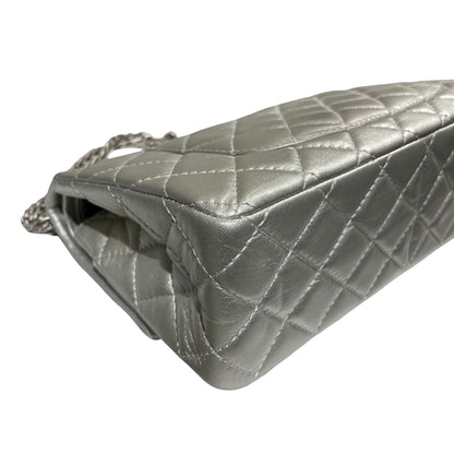 CHANEL SILVER PHW 2.55 27CM LAMBSKIN [3001051]