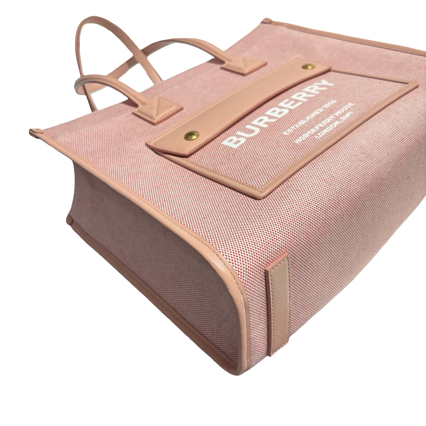 BURBERRY DUSTY PINK GHW SMALL FREYA TOTE BAG [3000259]