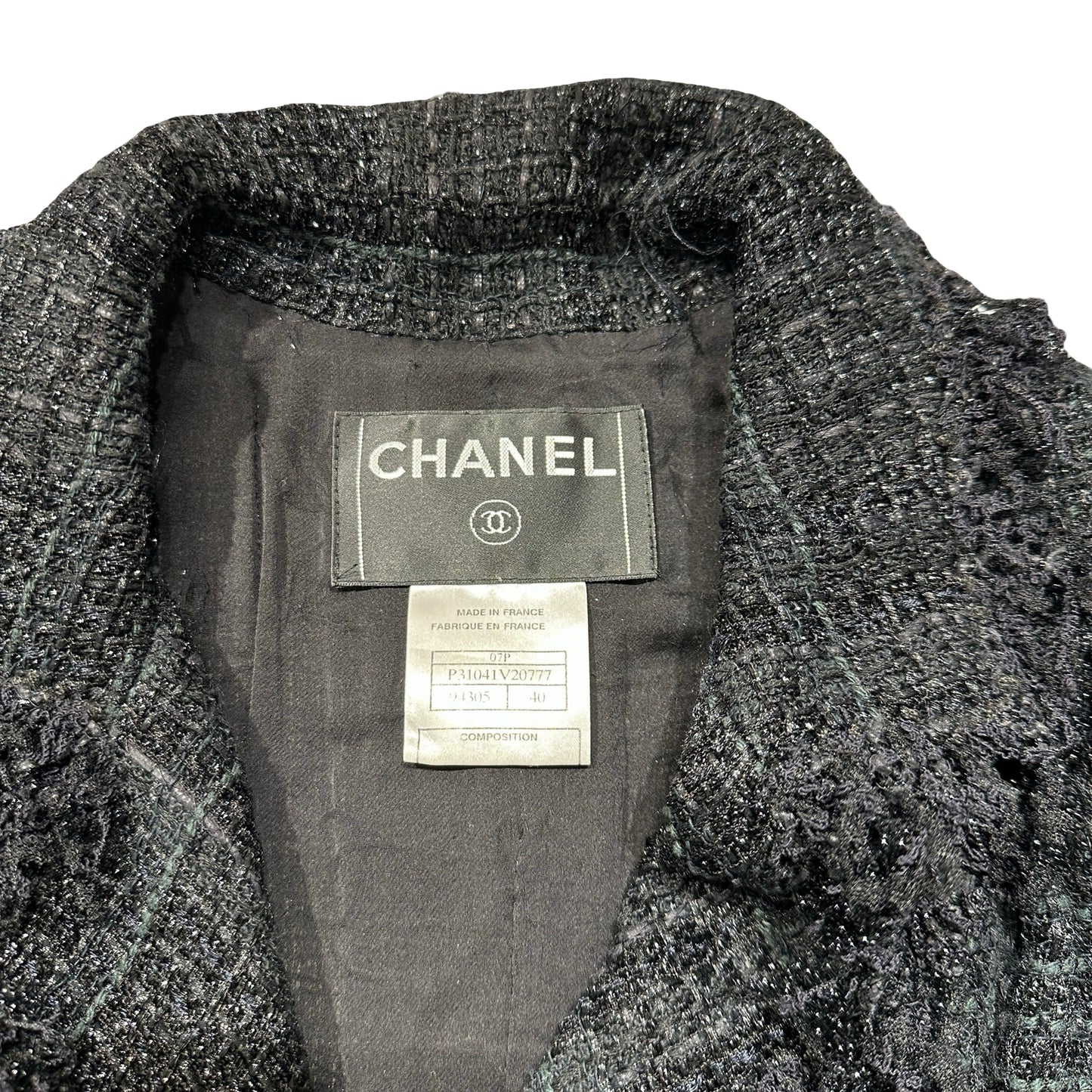 CHANEL BLACK TWEED JACKET [20002012]