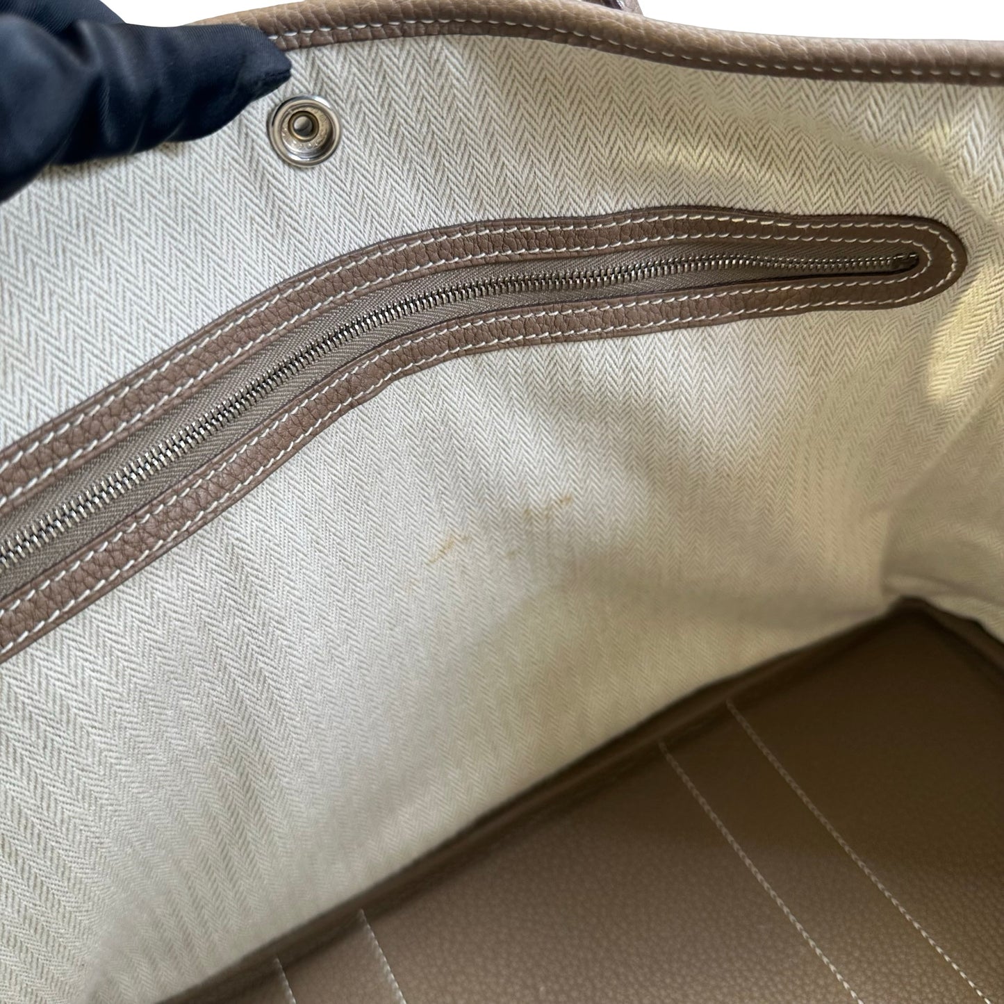 Used HERMES TC Garden Party 36 Tote Bag Etoupe GHW