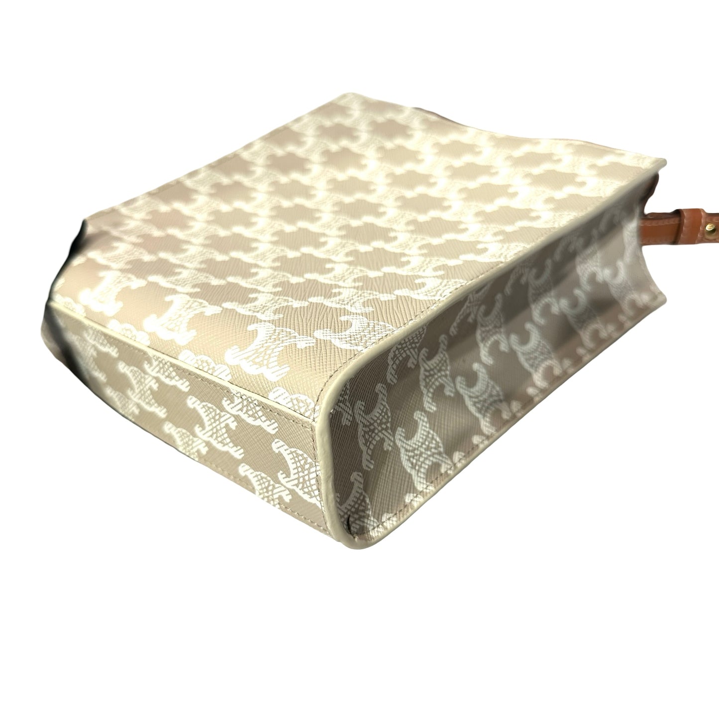 Used CÉLINE MINI CABAS VERTICAL Cross Body Bag Beige