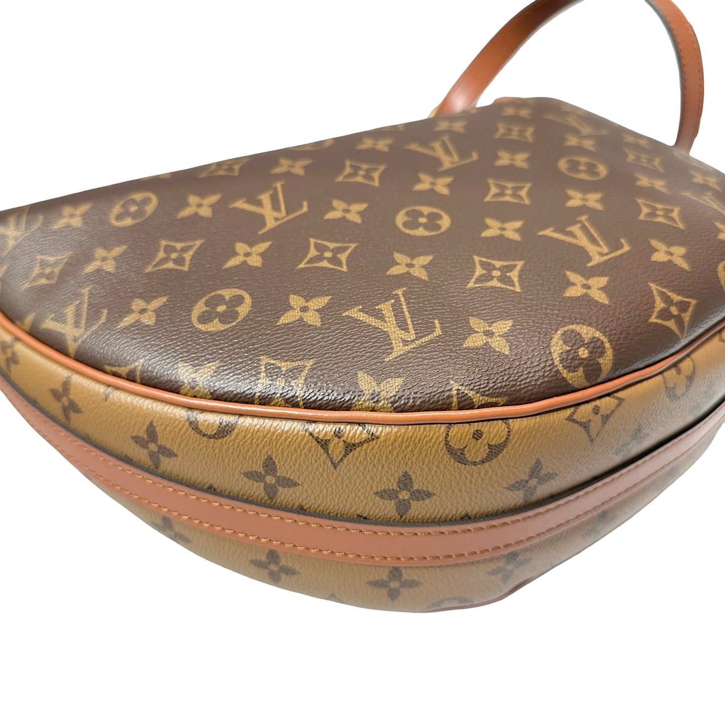 Used Louis Vuitton Monogram Canvas Loop Hobo Bag Brown GHW