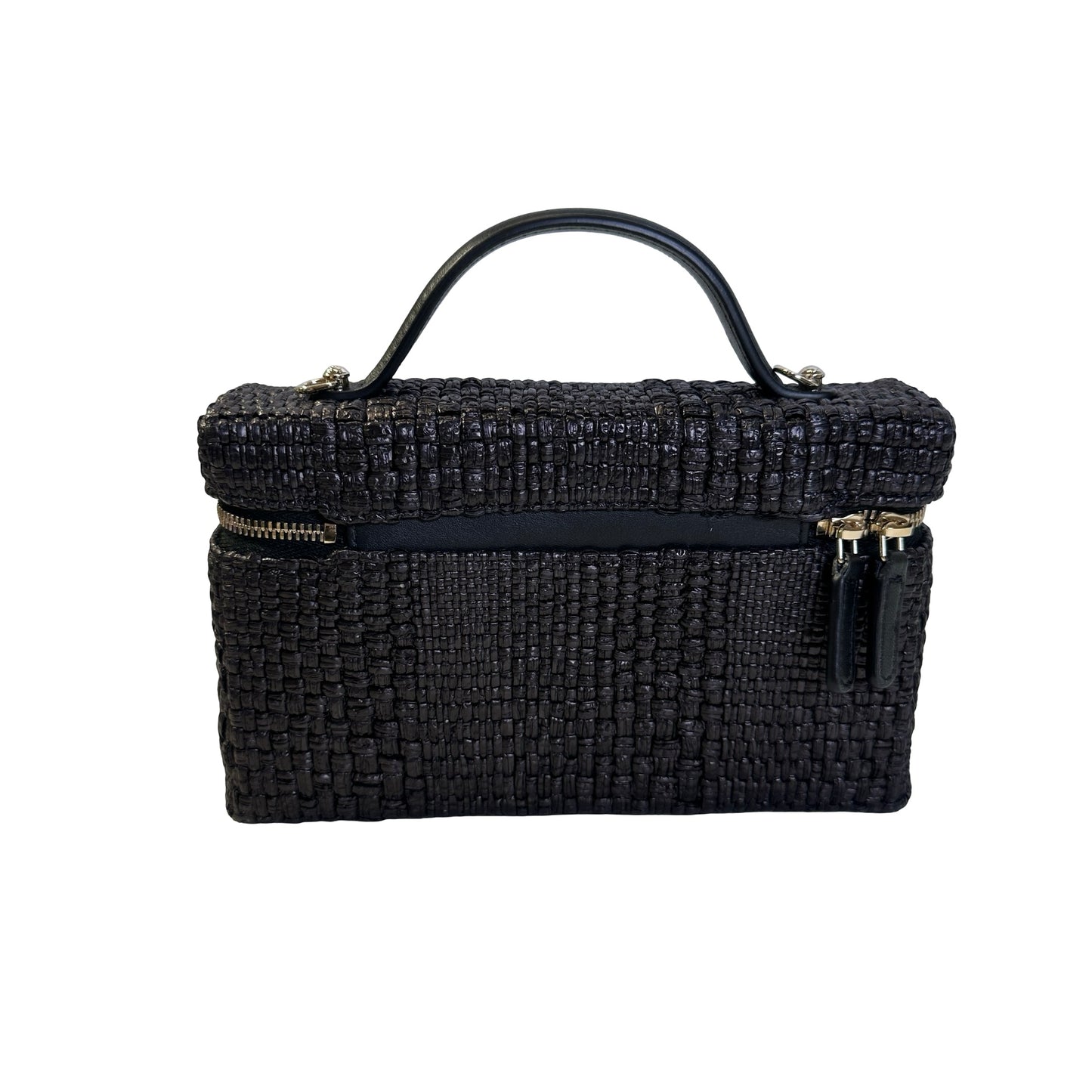Used CHANEL Tweed Tweed Classic vanity case Vanity case Black Silver