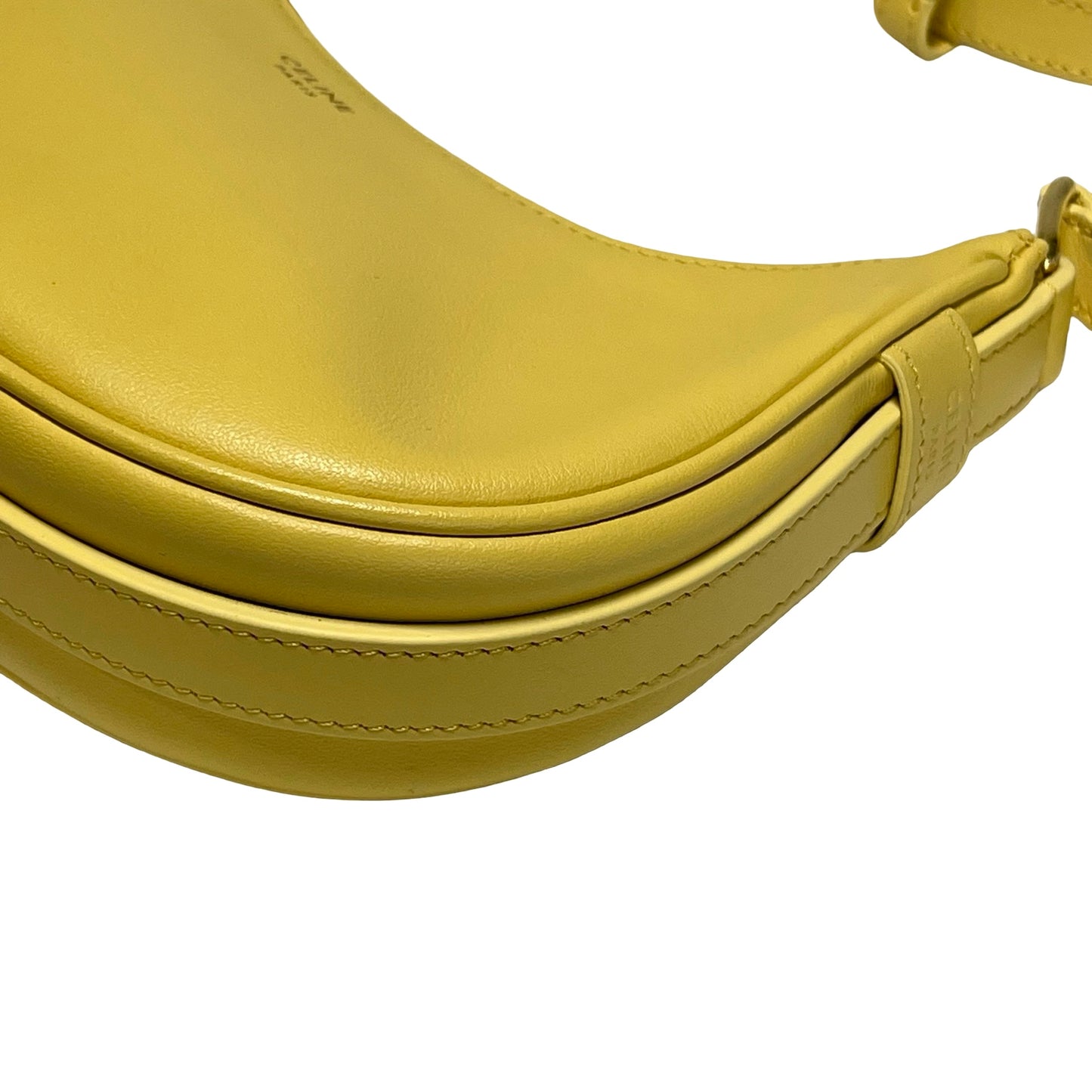 Used CELINE Leather Ava Shoulder Bag Yellow