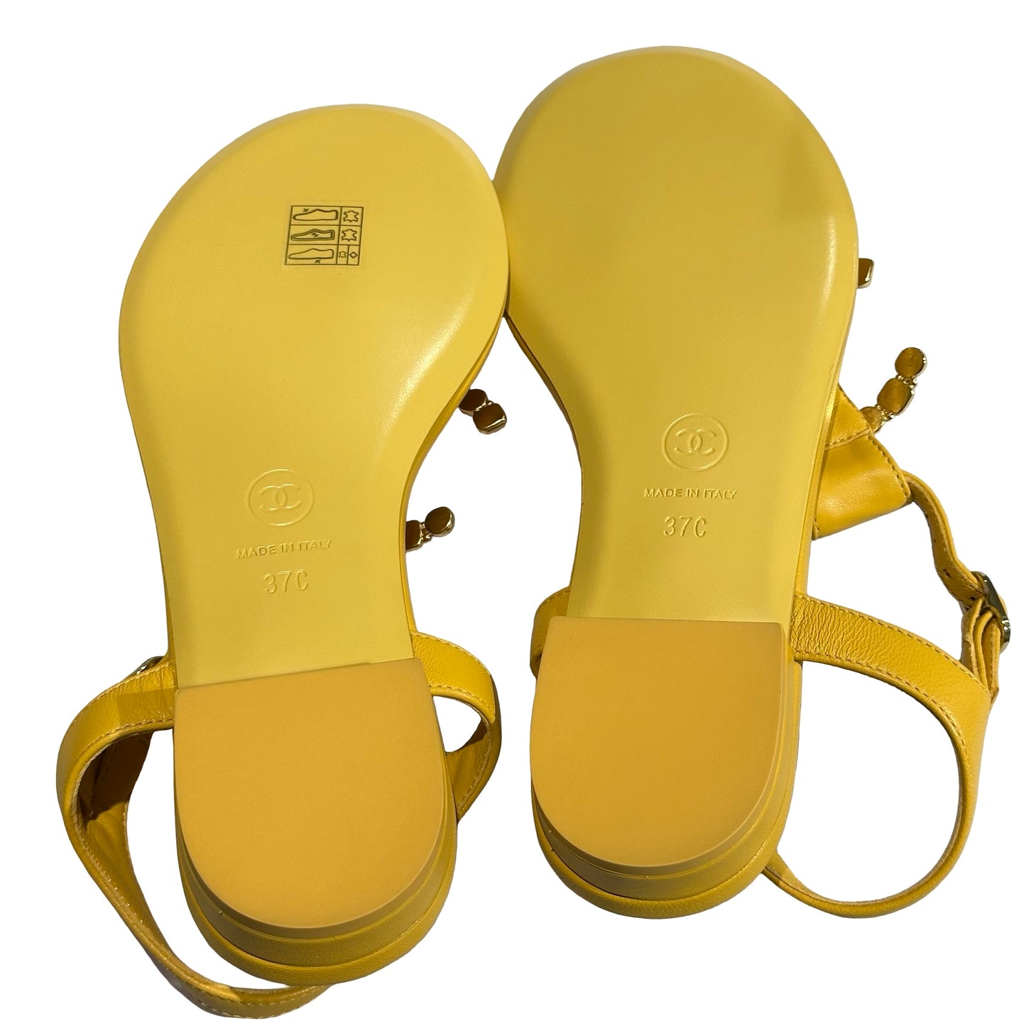 Unused Chanel Shoes Yellow