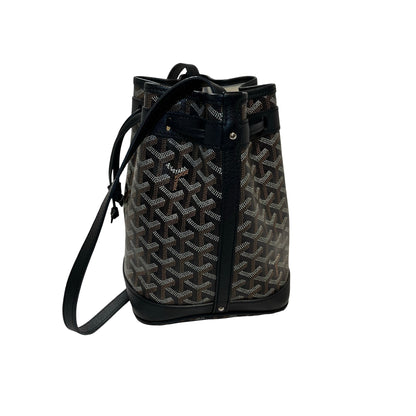 GOYARD Petit Flot Bucket Bag Black Brown PHW