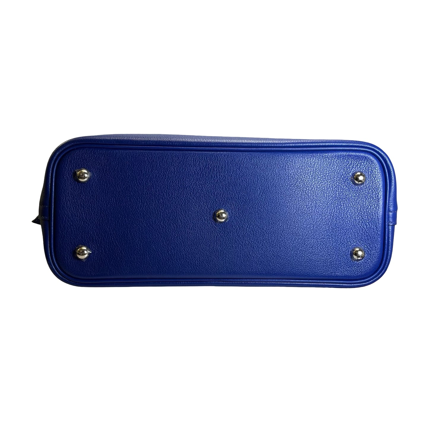 Used HERMES Evercolor Bolide 30 Handbag 7T Blue Electric