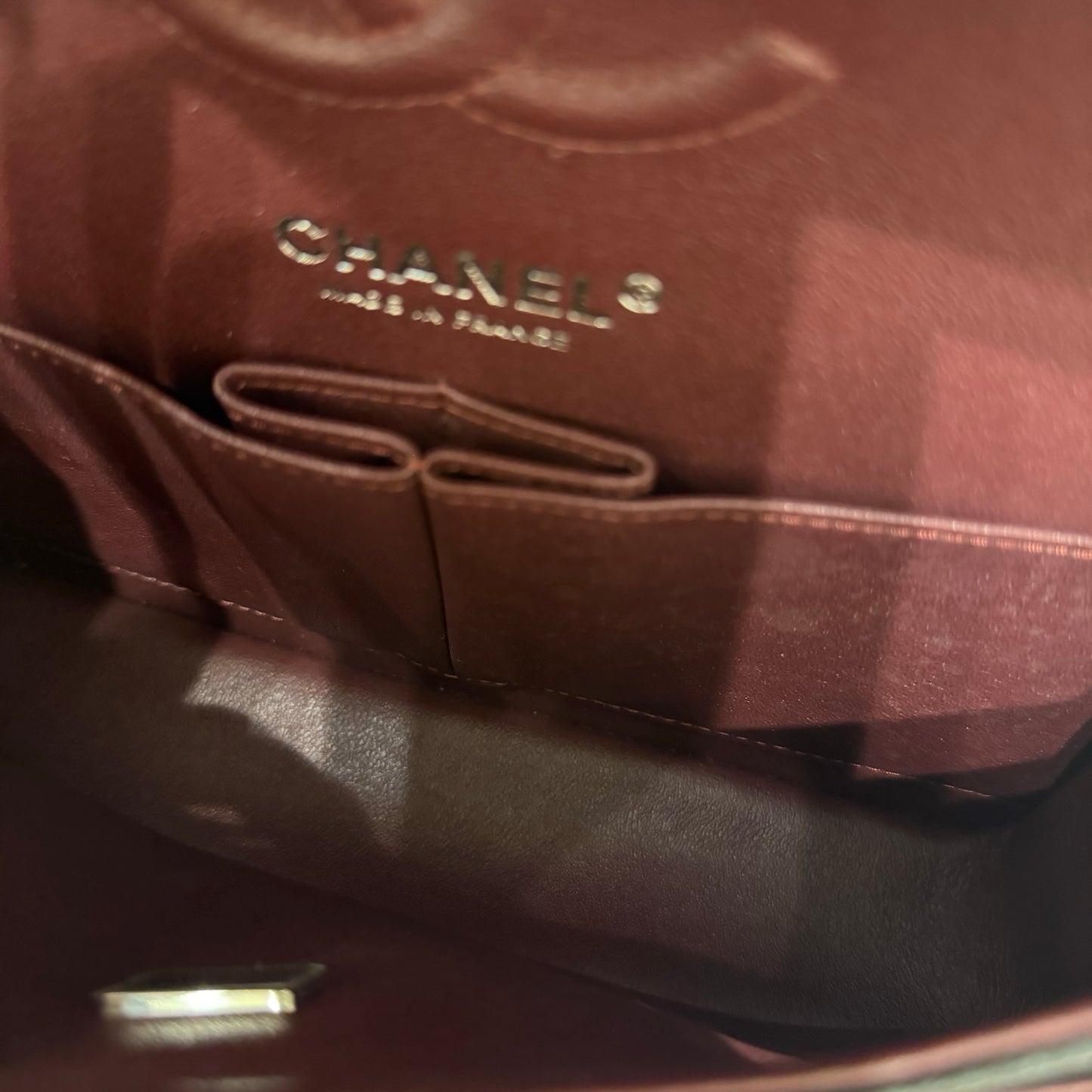 Used CHANEL Calfskin Leather CF 23 Shoulder Bag Black PHW