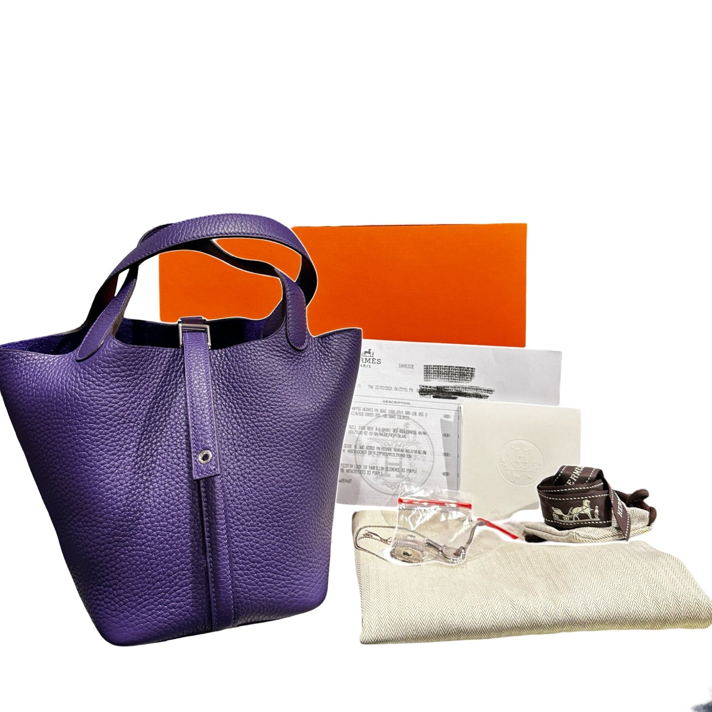 New Hermès Picotin 18 Bucket Bag Purple PHW X3