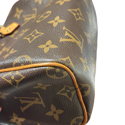 Used LOUIS VUITTON Monogram Speedy Nano Cross Body Bag Brown GHW