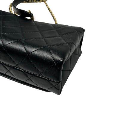 Used CHANEL Cross Body Bag Black GHW