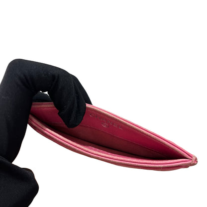 Used CHANEL Card Holder Card Holder Pink PHW