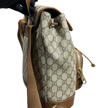 Used Gucci Canvas Gucci Monogram Backpack Backpack Beige Brown GHW
