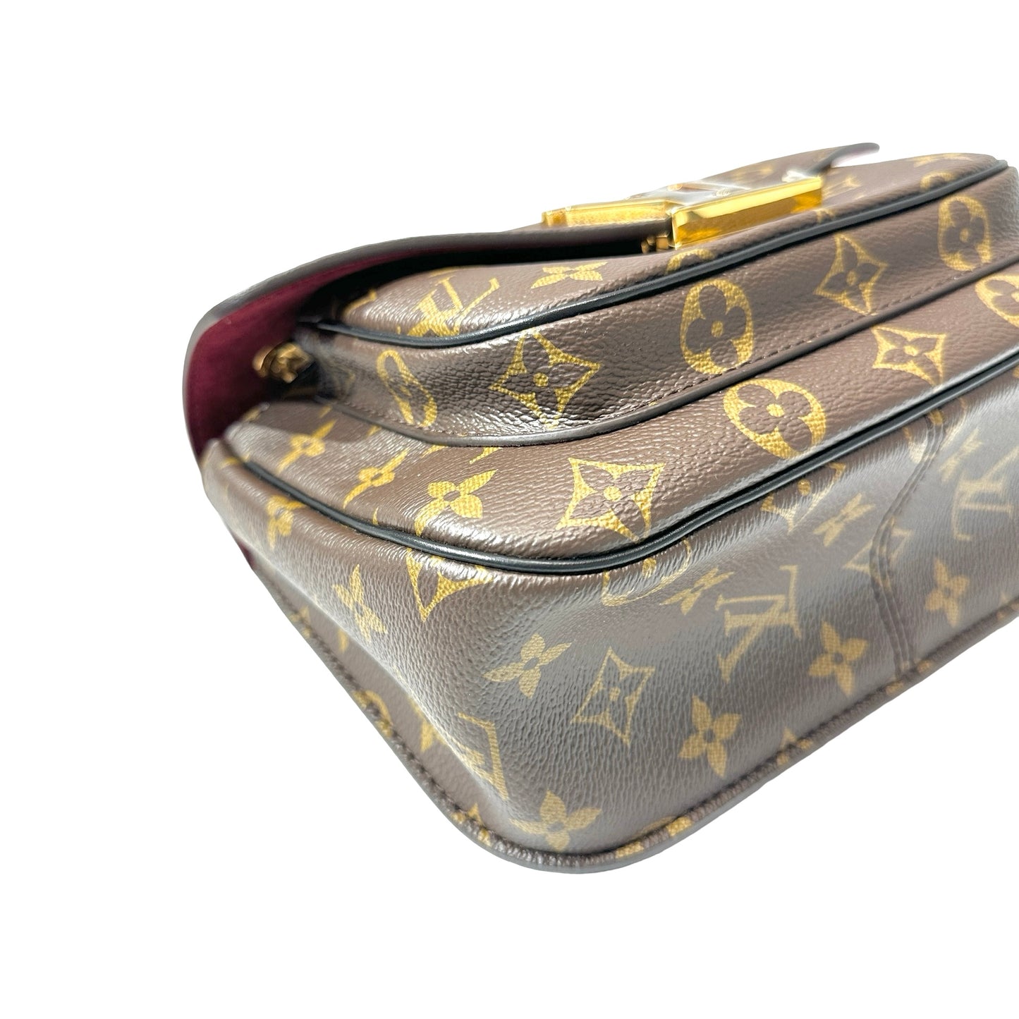 Used LOUIS VUITTON Monogram Canvas PASSY NM MNG Shoulder Bag Brown GHW