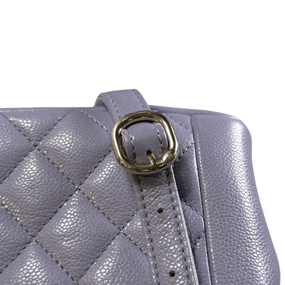 Used CHANEL Quilted Caviar Duma Backpack Purple Gold