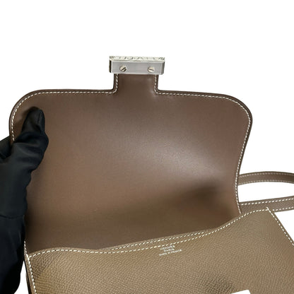 Brand New HERMES Epsom Leather Constance Crossbody Bag Etoupe