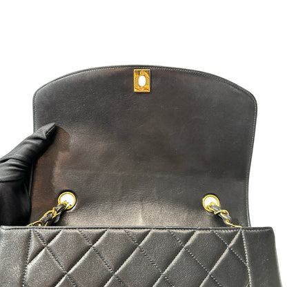 Used CHANEL DIANA Shoulder Bag Black GHW