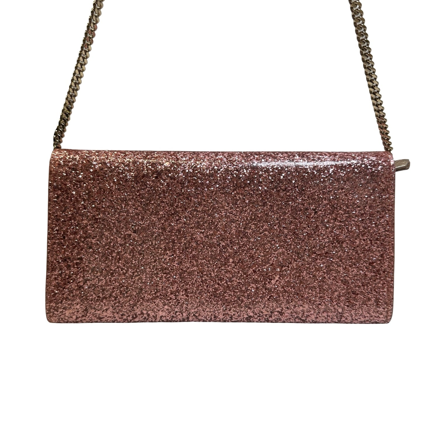 Used JIMMY CHOO Glitter Glitter Bag Clutch Pink