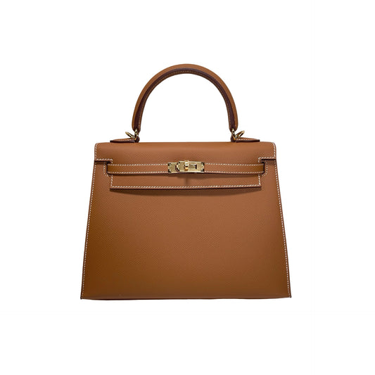 Used Hermès Epsom leather kelly 25 Shoulder Bag Gold GHW