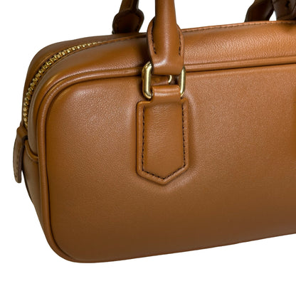 Used MIU MIU Leather Bowling Handbag Brown