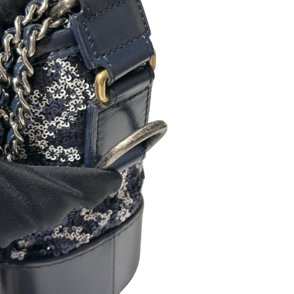 CHANEL Sequins Calfskin Leather Gabrielle small Cross Body Bag