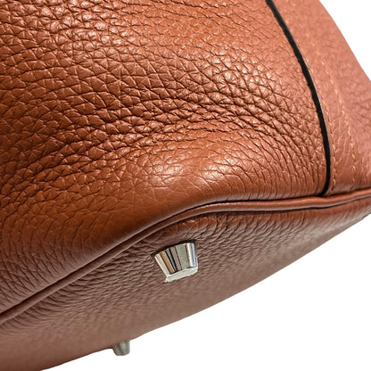 Used HERMES Picotin 18 Bucket Bag Brown PHW