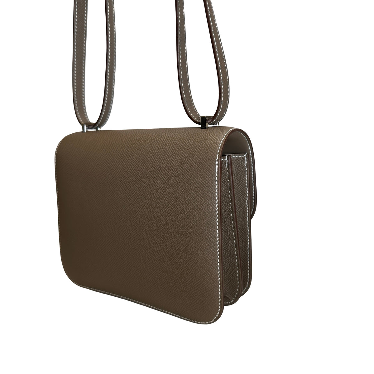 Brand New HERMES Epsom Mini Constance Shoulder Bag Etoupe PHW