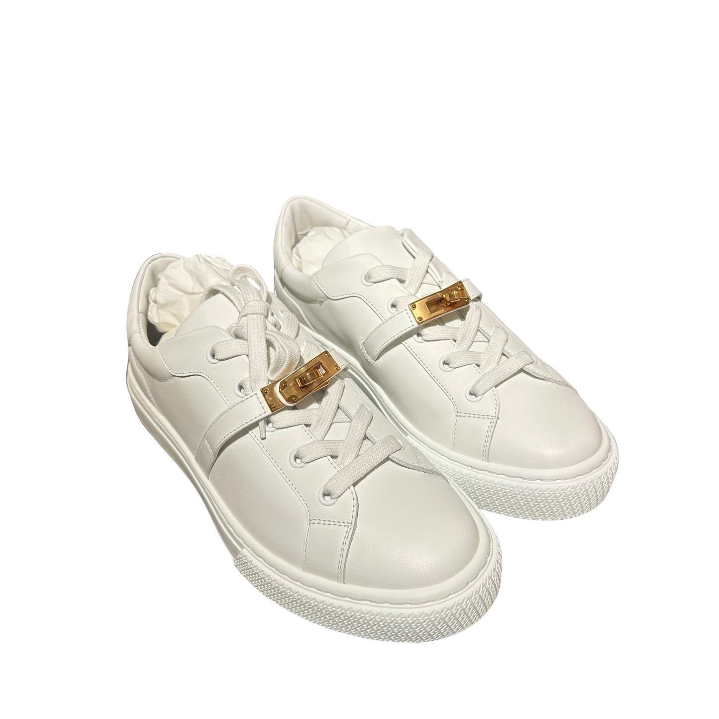 New Hermès KELLY SNEAKER Sneakers White GHW