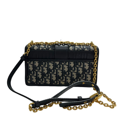 Used DIOR Oblique Oblique Montaigne 30 Crossbody Bag Navy blue