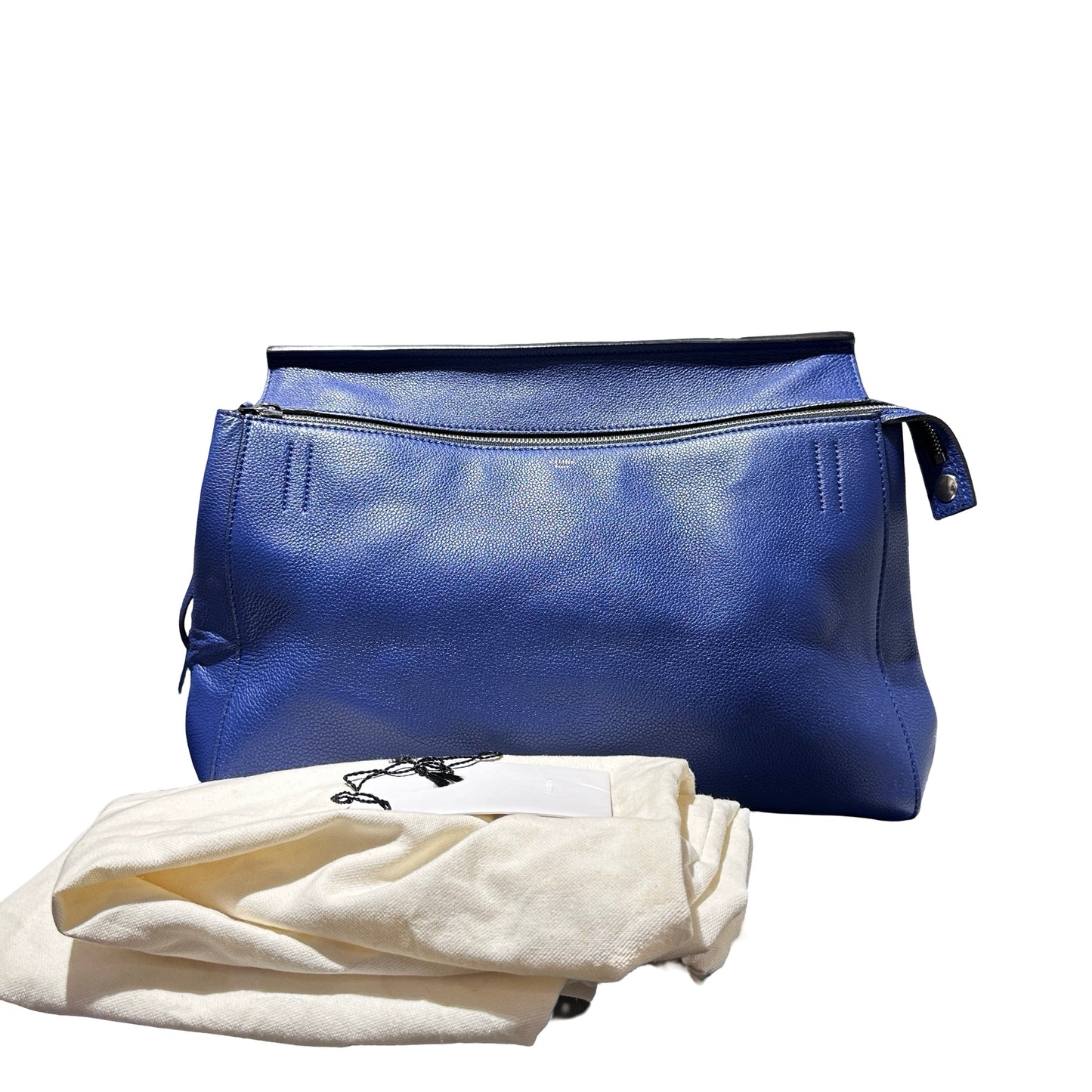 Used CÉLINE Edge Handbag Navy Blue PHW