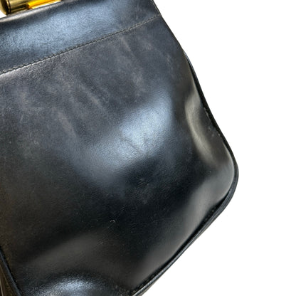 Used CELINE Leather Vintage Cross body bag Cross body bag Black GHW