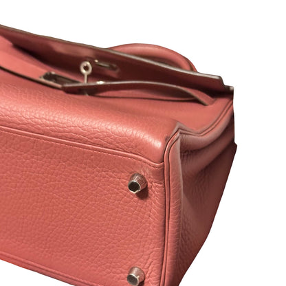 Used HERMES Togo Kelly 32 Handbag Pink