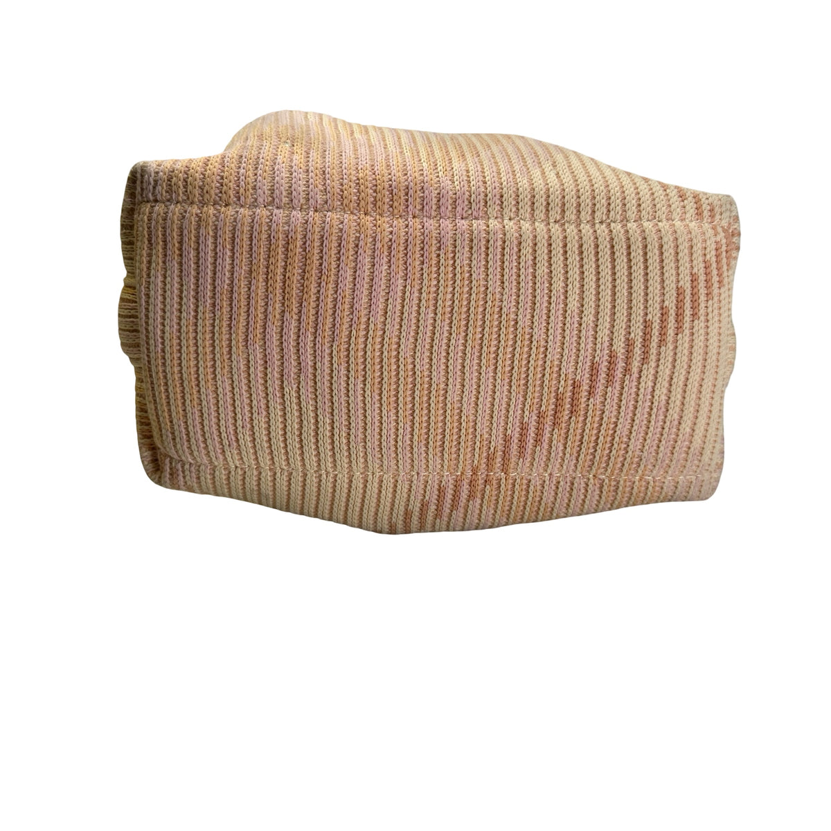Used BURBERRY Knit Croissant Hobo Bag Cream Pink