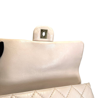 Used CHANEL Quilted Leather Kelly Flap Handbag Beige Gold Tone Hardware