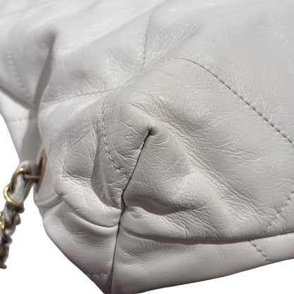 Used CHANEL Calfskin Medium 22 Backpack Backpack White