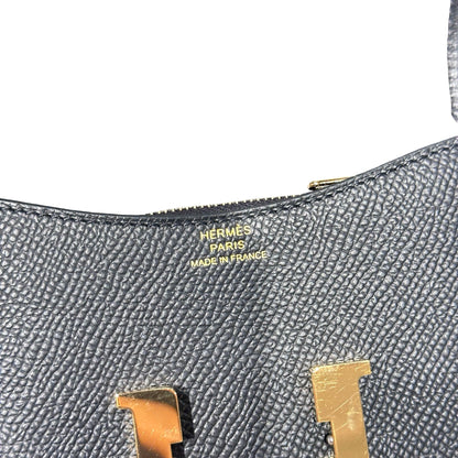 Used HERMÈS Calfskin Leather Constance Slim Cross Body Bag Black GHW