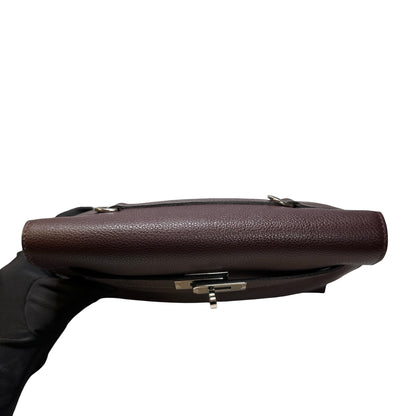 Used Hermès Clemence leather Kelly Danse Shoulder Bag Brown GHW