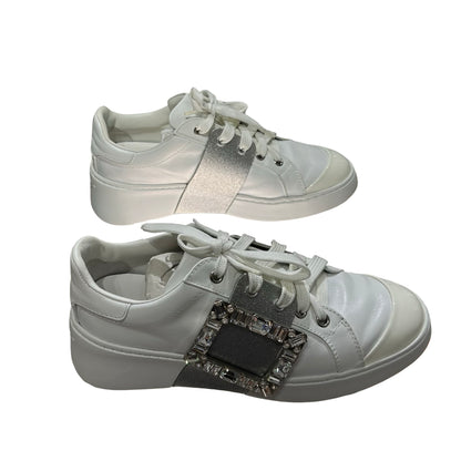Used ROGER VIVIER Sneakers with Crystals Shoes White