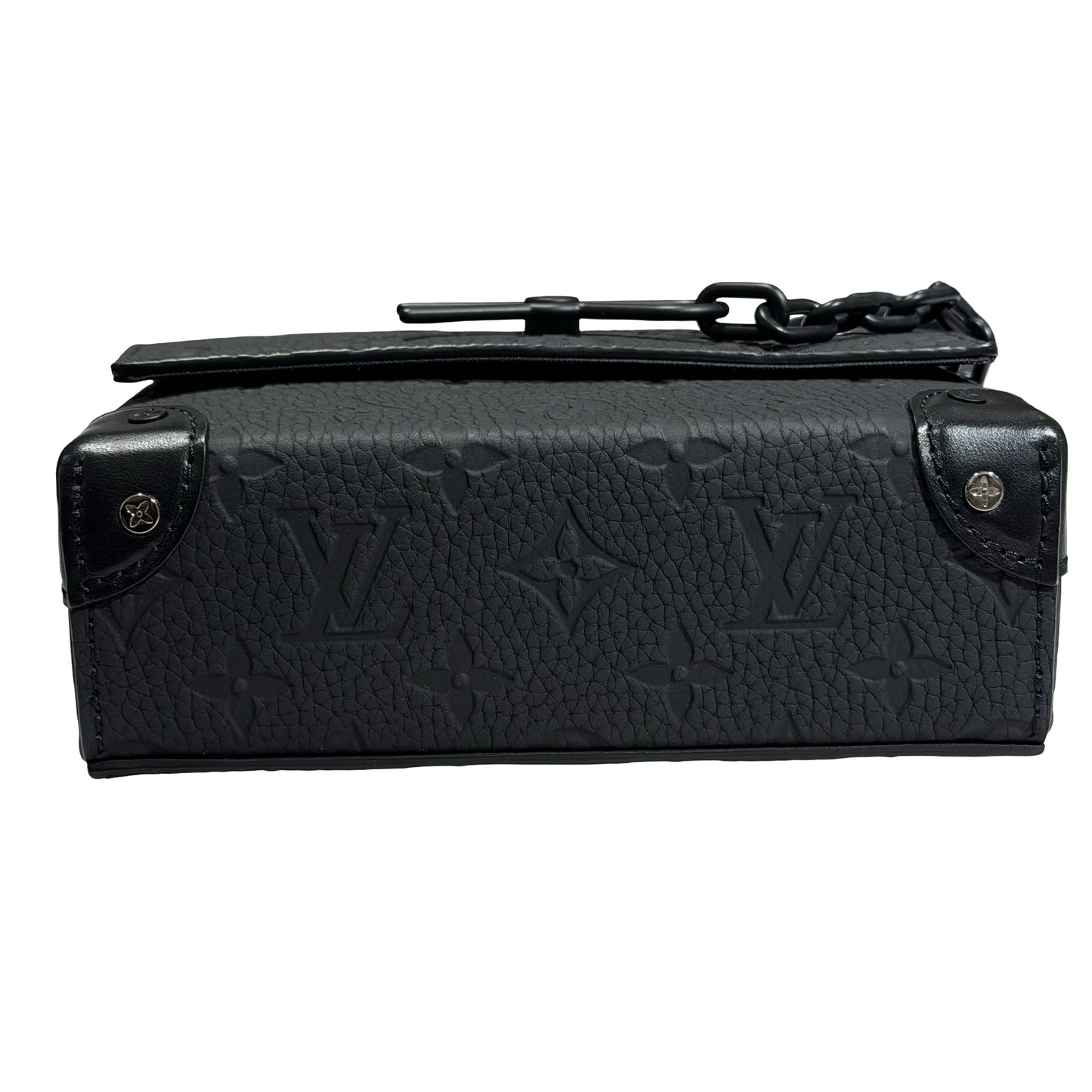 Used LOUIS VUITTON Taurillon Leather Steamer Wearable Wallet Cross Body Bag Black