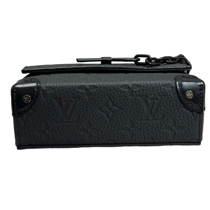 Used LOUIS VUITTON Taurillon Leather Steamer Wearable Wallet Cross Body Bag Black