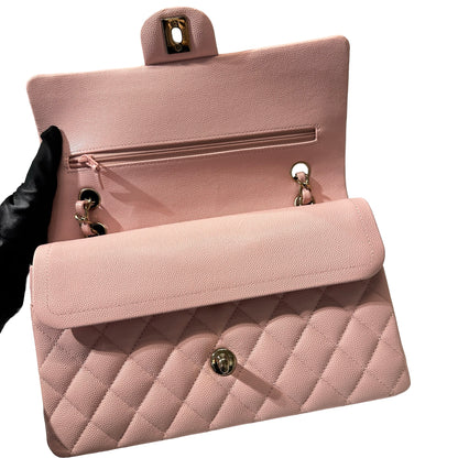 Used Chanel CF 25 Chain Shoulder Bag Light Pink GHW