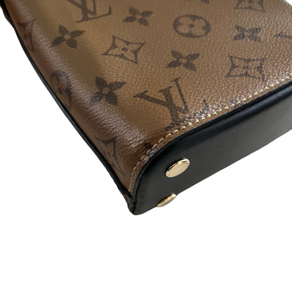 Used LOUIS VUITTON Monogram Nano Lockit Cross body bag Brown Black