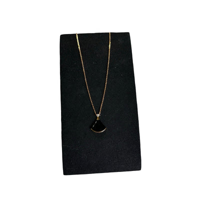 Used BVLGARI Onyx Diamond Divas' Dream Necklace Gold Black