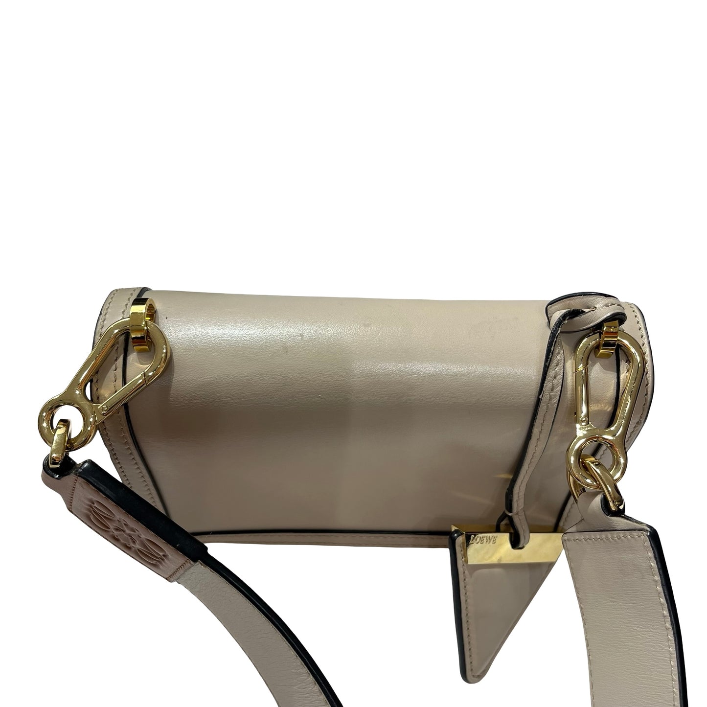 Used LOEWE Barcelona mini Cross Body Bag Beige GHW